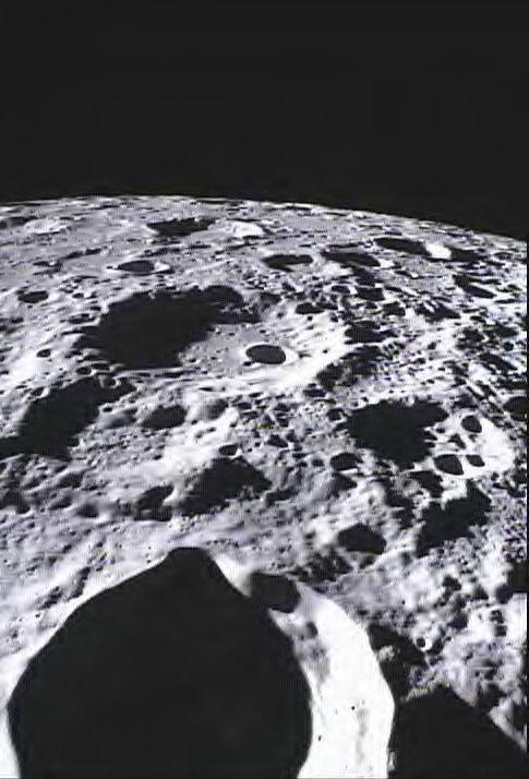 A MoonKAM image of the lunar surface