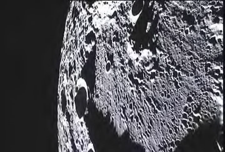 The first MoonKAM image: the lunar surface, 15 March 2012